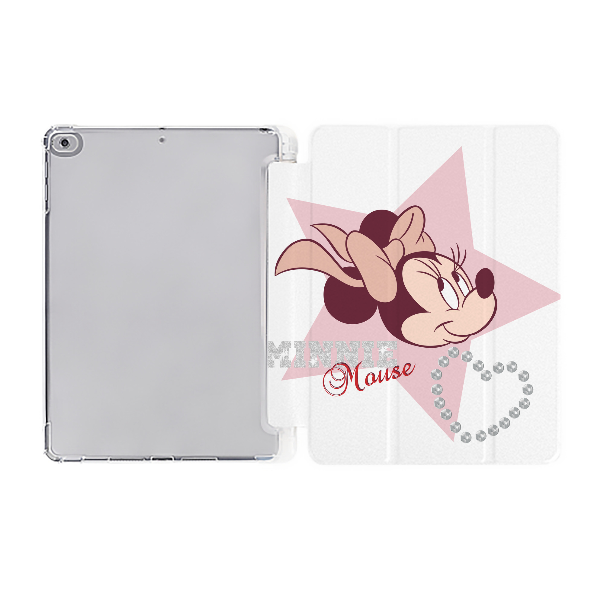 （画像用） ミッキーマウス Mickey Mouse IPad ケース ペン収納付き 三つ折りスタンド PUレザー×シリコン 対応機種9.5/10.5/10.9インチ